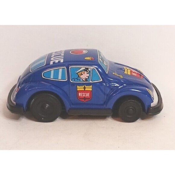 MTU Toys Volkswagon Beetle Rescue 1970s Wind Up Korea Excellent Condition - Picture 2 of 9